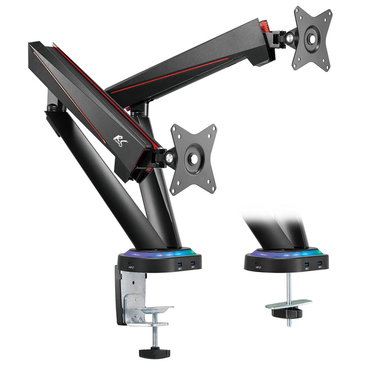 Gaming nosač za 2 LCD monitora NanoRS RS887 17-32" 2x 8 kg (max. 16 kg) VESA 75x75 i 100x100
