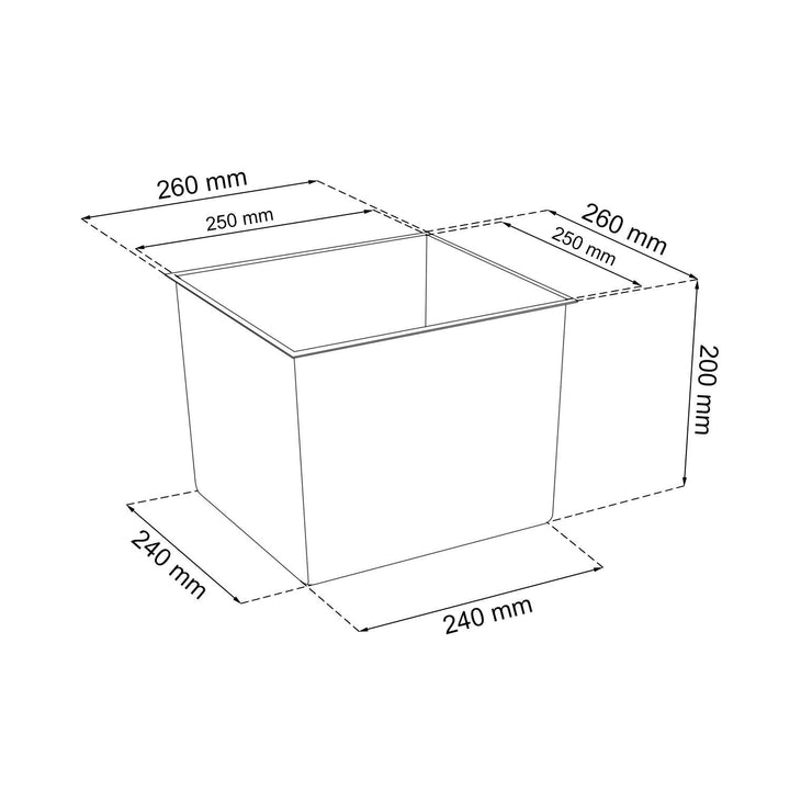 Urbi Square DURS265-S449 sadilica s umetkom – bijela