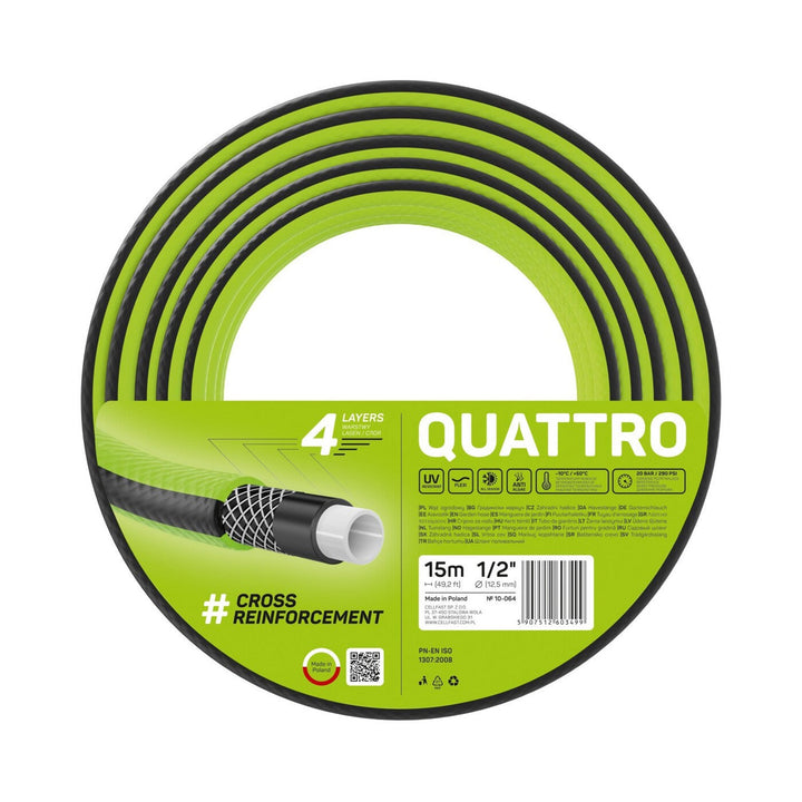 Cellfast Quattro vrtna crijeva 1/2" 15 m, 4 sloja križnog pletenja