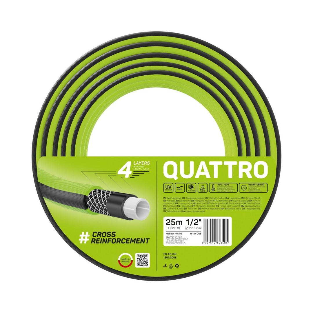 Cellfast Quattro vrtna crijeva 1/2" 25 m, 4 sloja križnog pletenja