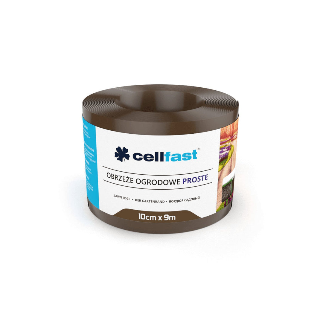 Ravni rubnik za vrt 10 cm x 9 m Cellfast smeđi
