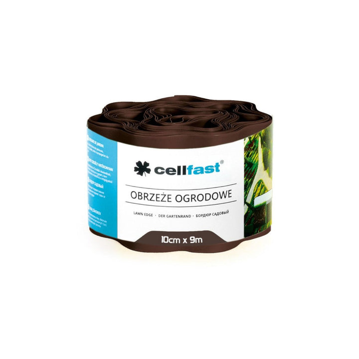 Valoviti rubnik za vrt 10 cm x 9 m Cellfast smeđi