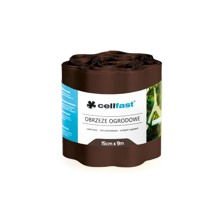 Valoviti rubnik za vrt 15 cm x 9 m Cellfast smeđi