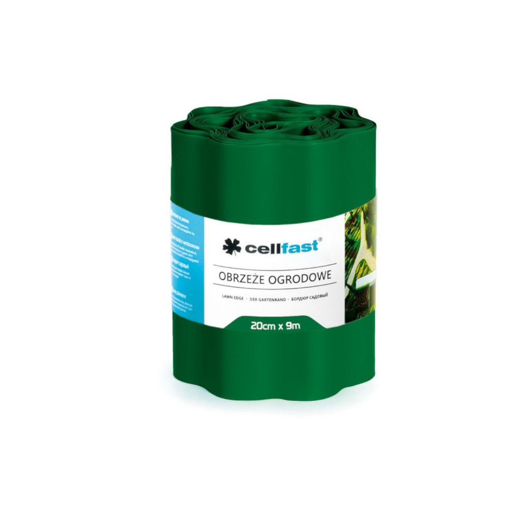 Cellfast tamnozelena valovita obruba za vrt, 20 cm x 9 m