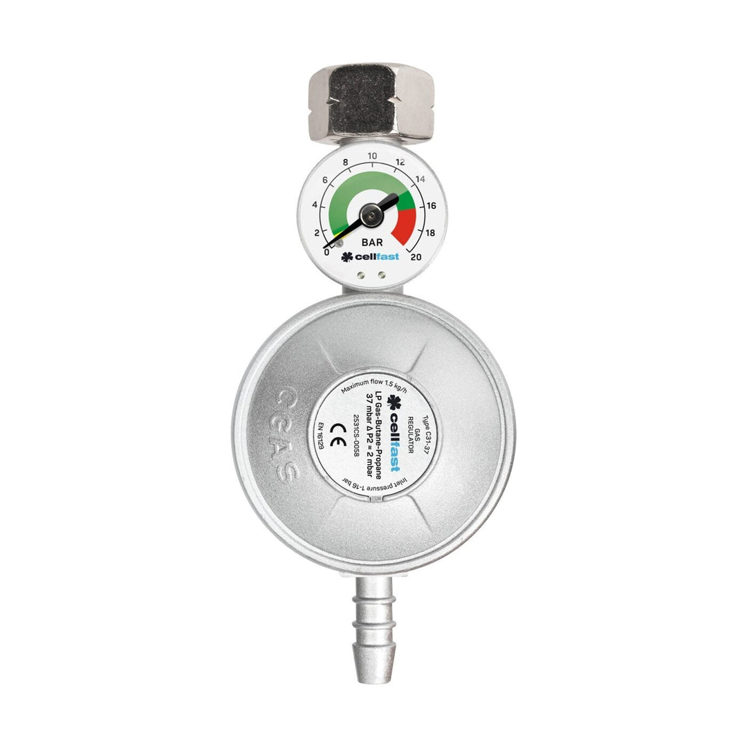 Regulator plina s manometrom, crijevom i 2 x stezaljke SET Cellfast