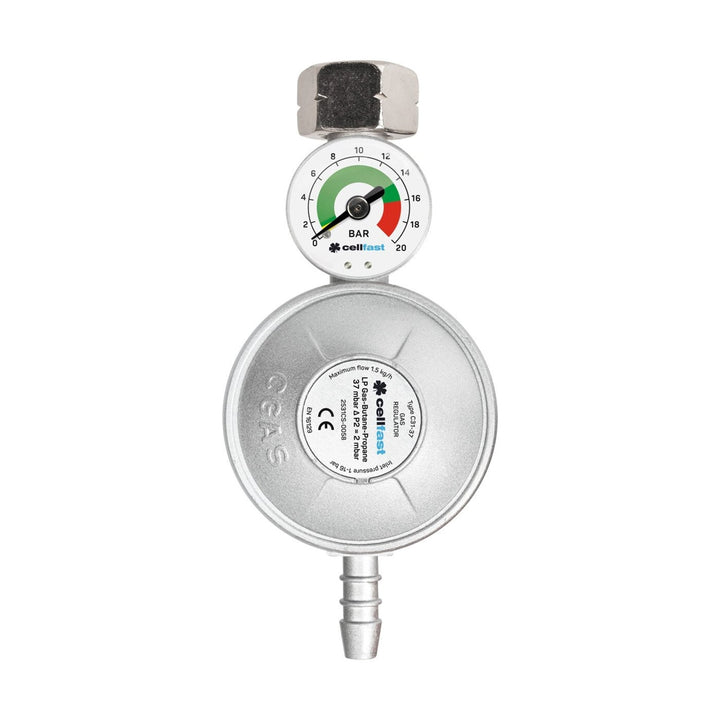 Regulator plina s manometrom, crijevom i 2 x stezaljke SET Cellfast