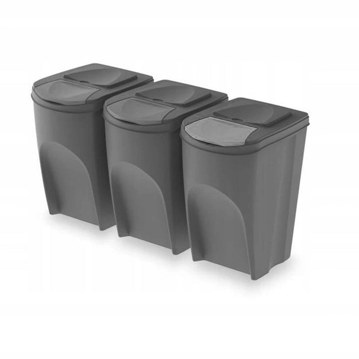 Sortibox 3x35L set siva kanta za razdvajanje otpada