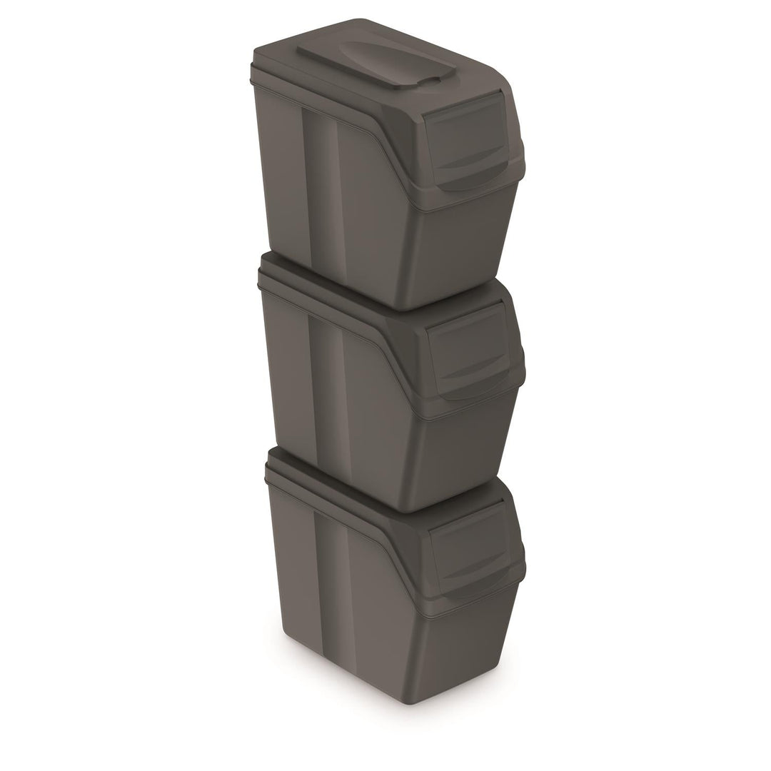 Sortibox 3x20L set siva kanta za razdvajanje otpada ISWB20S3