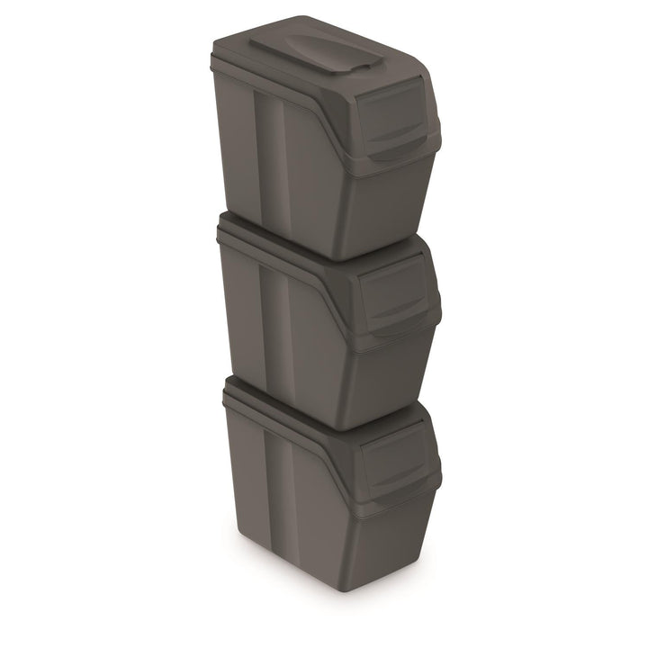 Sortibox 3x20L set siva kanta za razdvajanje otpada ISWB20S3