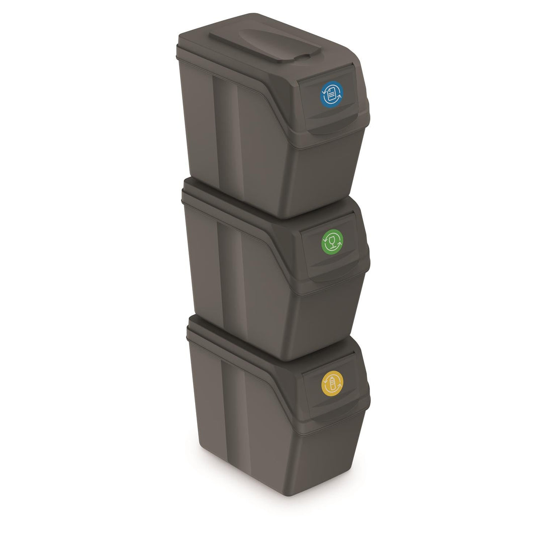 Sortibox 3x20L set siva kanta za razdvajanje otpada ISWB20S3