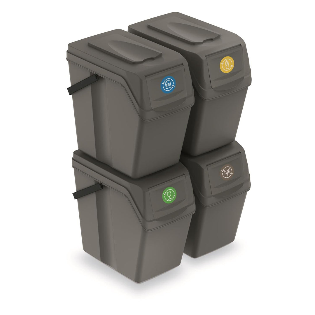 Sortibox 4x25L set siva kanta za razdvajanje otpada ISWB25S4