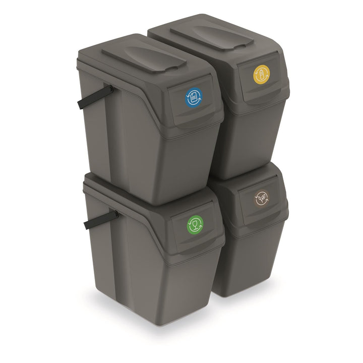 Sortibox 4x25L set siva kanta za razdvajanje otpada ISWB25S4