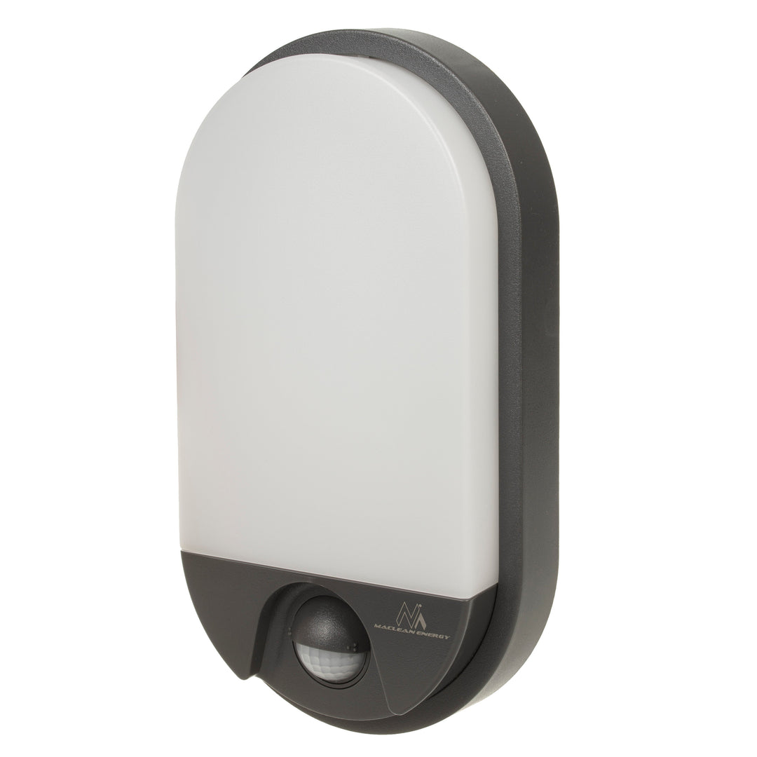 LED lampa s infracrvenim senzorom pokreta MCE340 GR 1100 lm 15 W IP54 Maclean Energy, siva boja, prirodna bijela temperatura boje (4000 K)