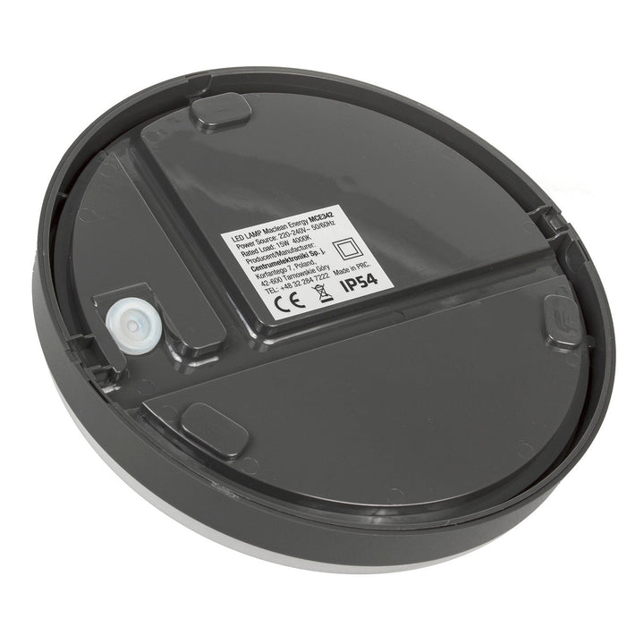MCE342 GR 1100lm 15W IP54 Maclean Energy LED zidna i stropna svjetiljka, siva, prirodno bijela boja (4000K)