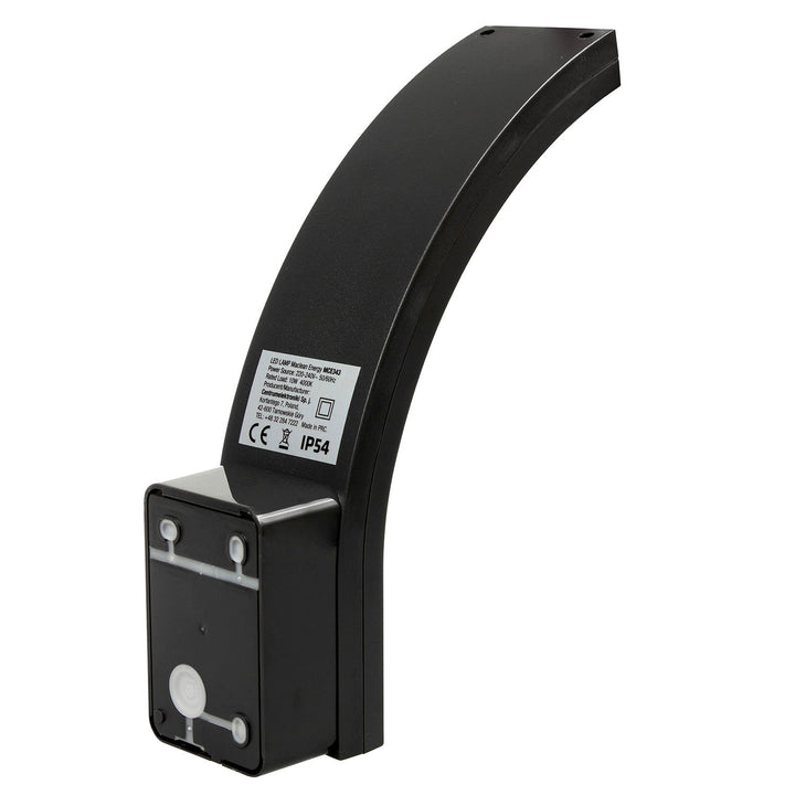 MCE343 B 800lm 10W IP54 Maclean Energy LED fasadna lampa, crna, prirodno bijela boja (4000K)
