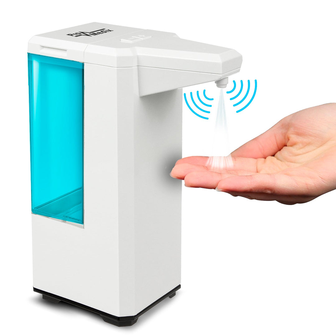 Automatska posuda-dispenser za dezinficijenske tekućine, 500 ml, napajana s 4 AA baterije, Promedix PR-470