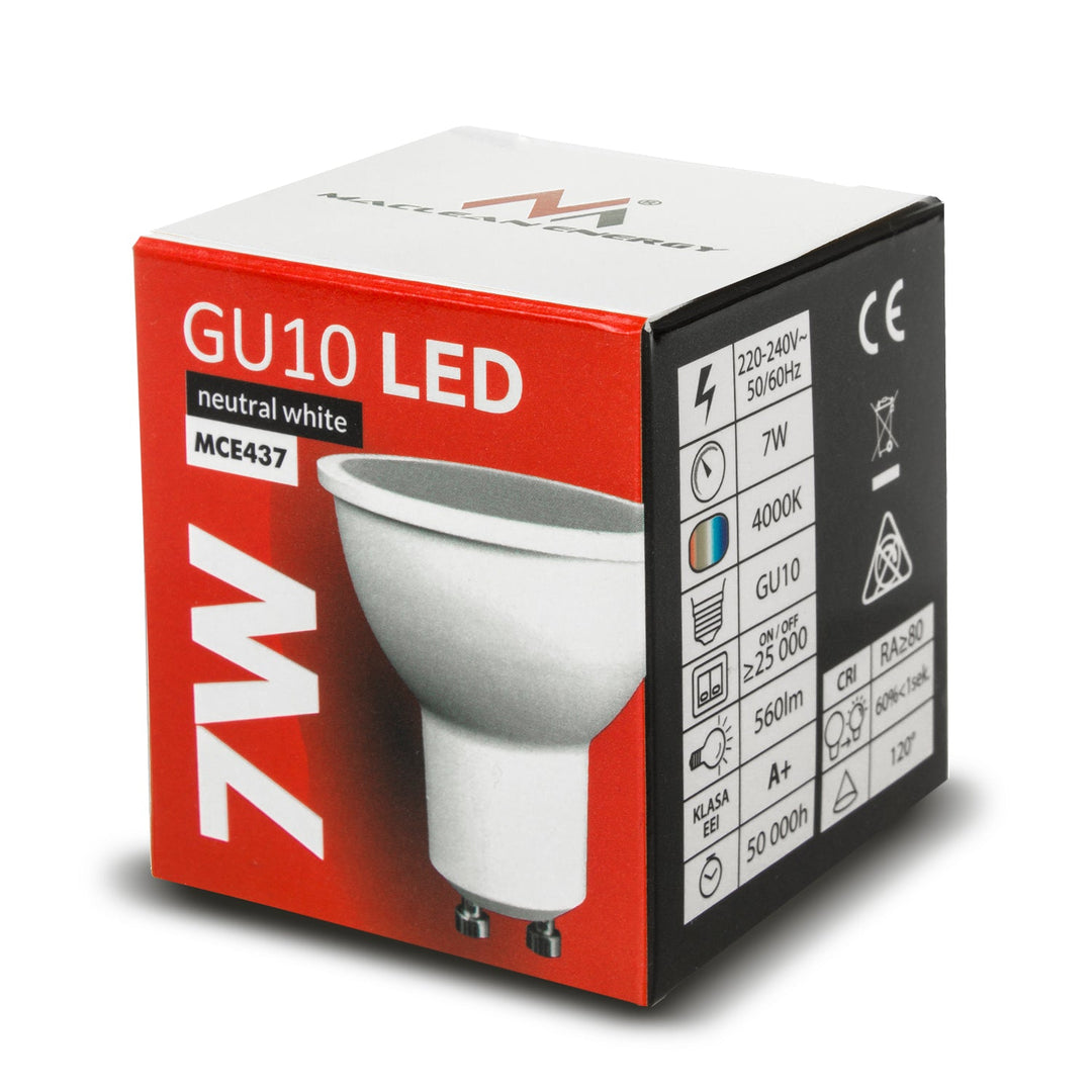 Maclean Energy MCE437 NW GU10 7W LED žarulja, neutralno bijela 4000K, 220-240V~, 50/60Hz, 490 lumena