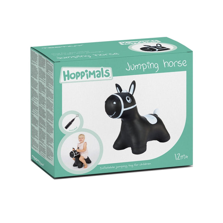 Hoppimals crni gumeni jahaći jastuk za konje – ogromna i jedinstvena zabava pri skakanju