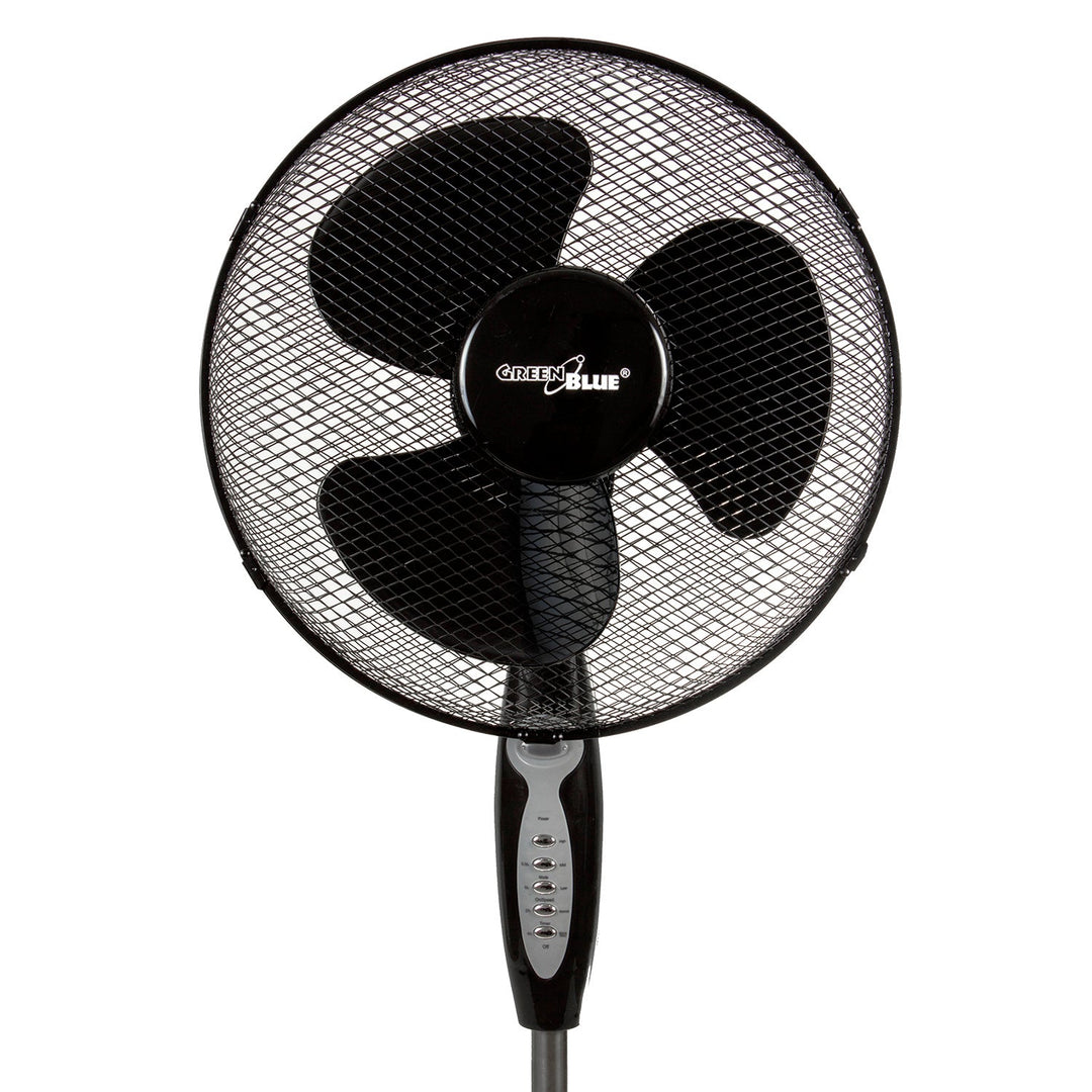 GreenBlue 40W podni ventilator s 3 postavke brzine, visina 1,25 m, kabel duljine 1,5 m, daljinski upravljač i tajmer do 7,5 sati GB580