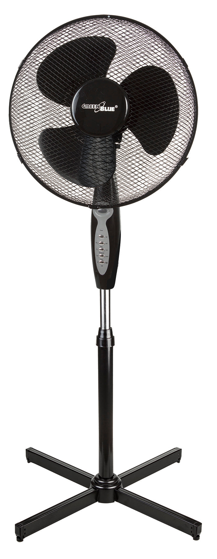 GreenBlue 40W podni ventilator s 3 postavke brzine, visina 1,25 m, kabel duljine 1,5 m, daljinski upravljač i tajmer do 7,5 sati GB580