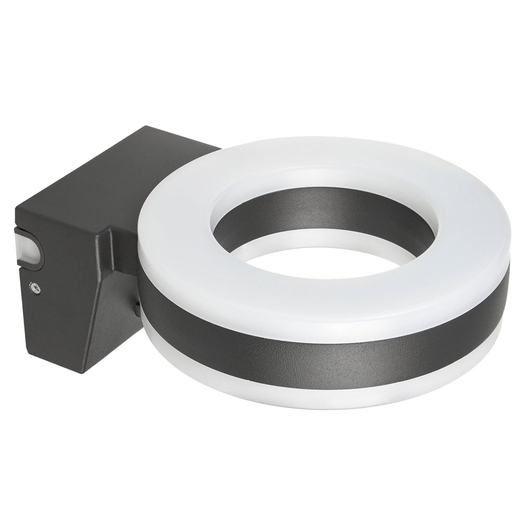 Maclean Energy MCE365 zidna LED lampa s PIR senzorom - PC+ALU, 20W (1700 lm), neutralno bijela 4000 K, IP65, siva