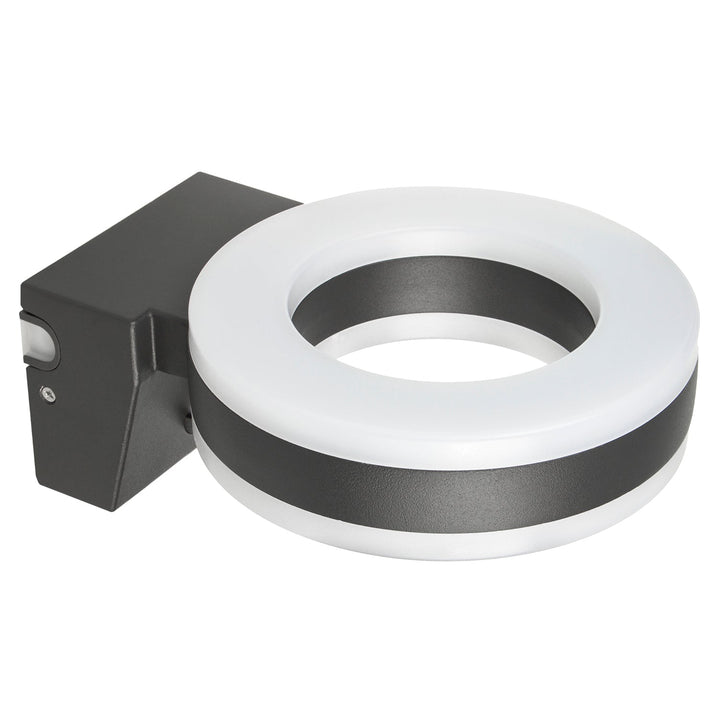 Maclean Energy MCE365 zidna LED lampa s PIR senzorom - PC+ALU, 20W (1700 lm), neutralno bijela 4000 K, IP65, siva
