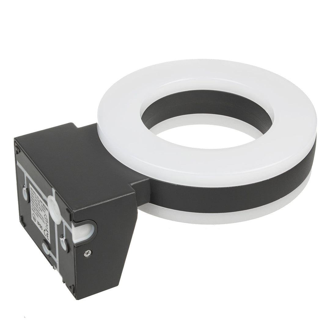 Maclean Energy MCE365 zidna LED lampa s PIR senzorom - PC+ALU, 20W (1700 lm), neutralno bijela 4000 K, IP65, siva