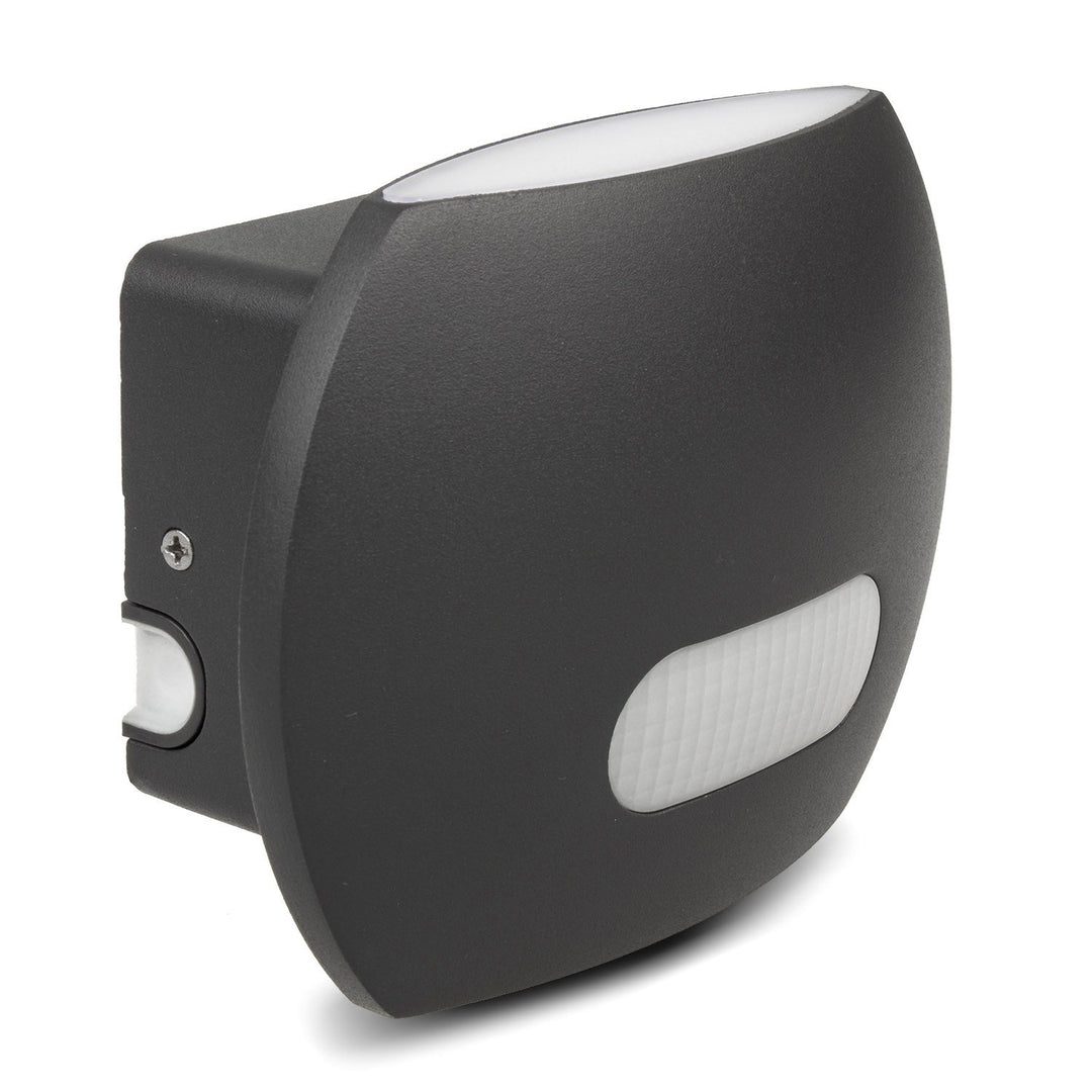 Maclean Energy MCE366 zidna LED lampa s PIR senzorom - PC+ALU, 20W (1600 lm), neutralno bijela 4000 K, IP65, siva