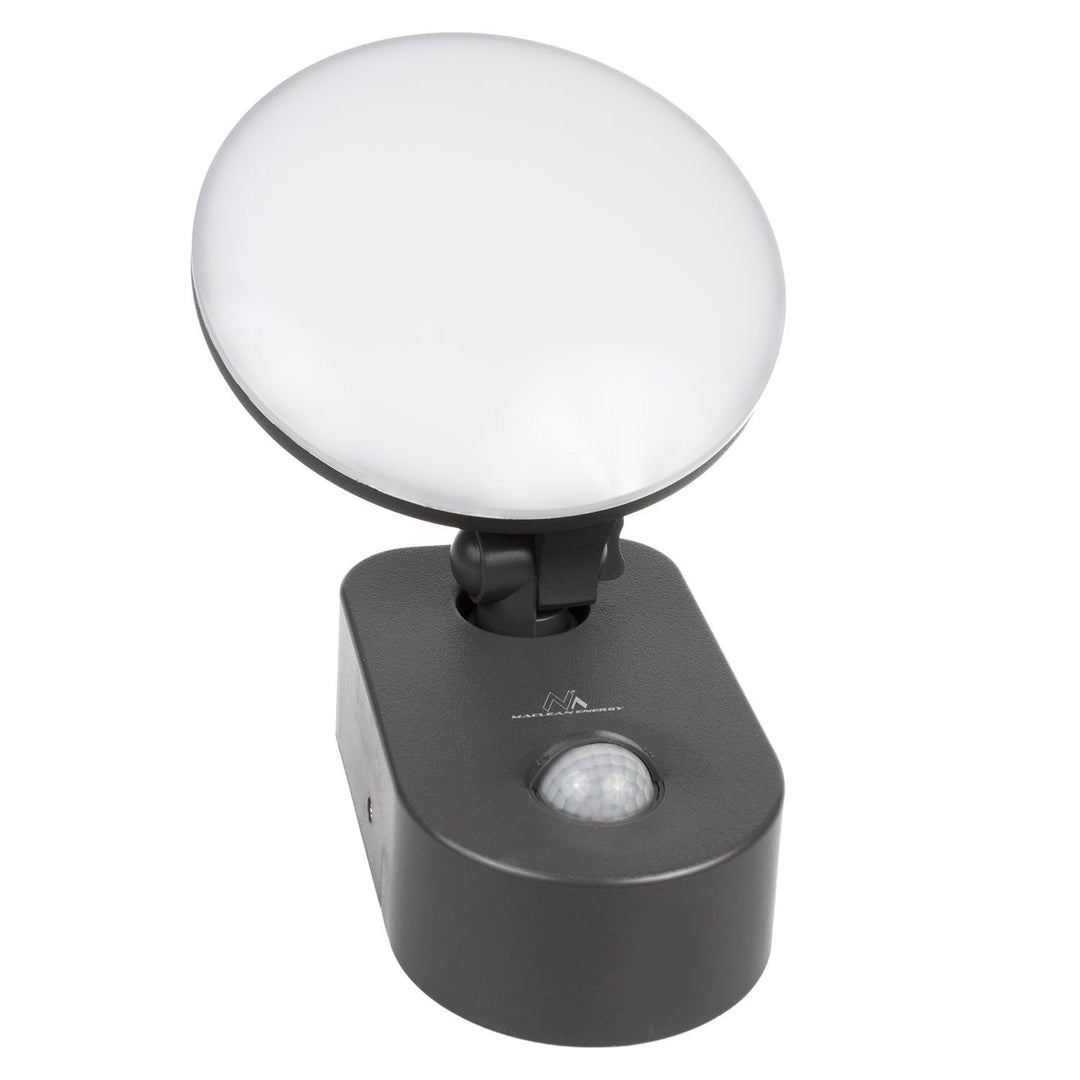 Maclean Energy MCE367 zidna LED lampa s PIR senzorom - PC+ALU, 15W (1100 lm), neutralno bijela 4000 K, IP65, siva