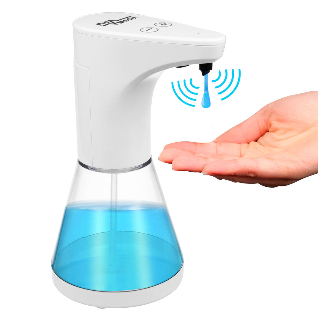 Automatski spremnik-dispenser za tekuća sapuna, dezinfekcijska sredstva i gele Promedix PR-530 480 ml, napajan s 4 AA baterije