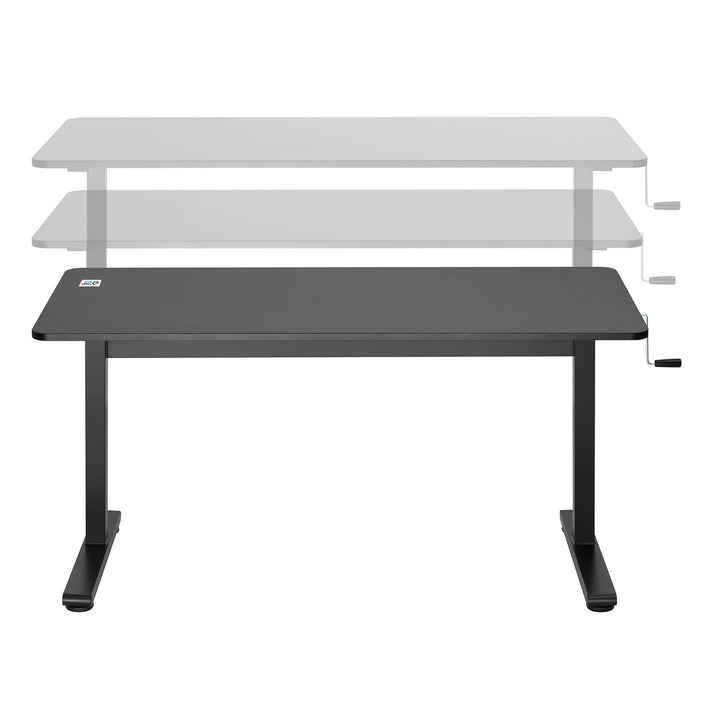 Ergo Office ručno podesivi stol, max. 40 kg, max. visina 117 cm, s radnom plohom za sjedenje i stajanje, ER-401 B