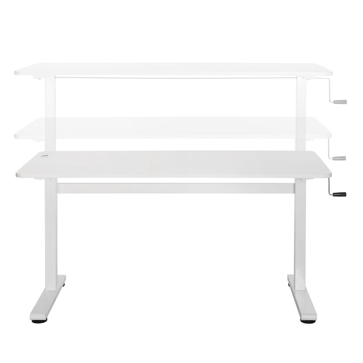 Ergo Office ručno podesivi stol, max. 40 kg, max. visina 117 cm, s radnom plohom za stajanje/sjedenje, ER-401 W