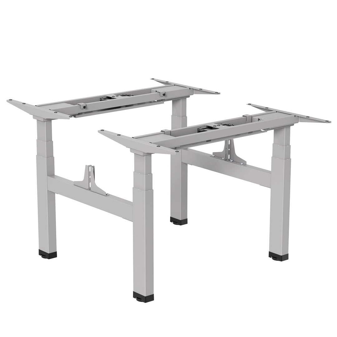 Ergo Office dvostruki električni stol s podesivom visinom, maksimalna visina 128 cm, maksimalna nosivost 125 kg x2, bez stajaće/sjedeće radne ploče (2 dijela), sivi, ER-404G