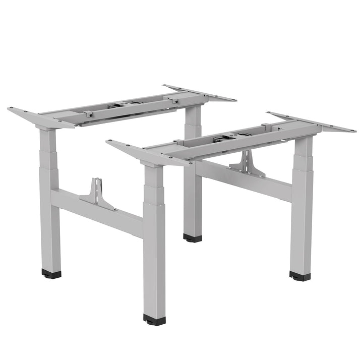 Ergo Office dvostruki električni stol s podesivom visinom, maksimalna visina 128 cm, maksimalna nosivost 125 kg x2, bez stajaće/sjedeće radne ploče (2 dijela), sivi, ER-404G