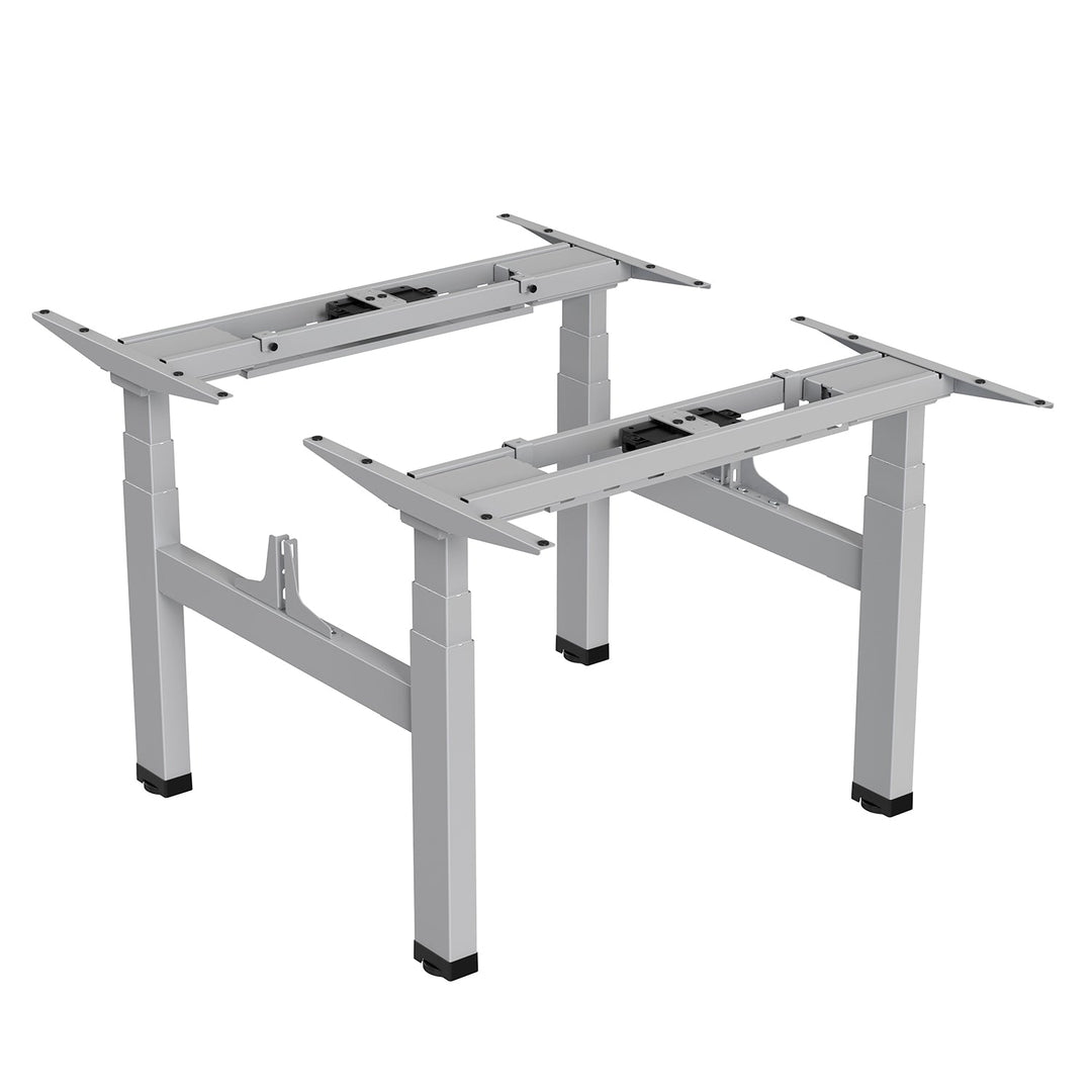 Ergo Office dvostruki električni stol s podesivom visinom, maksimalna visina 128 cm, maksimalna nosivost 125 kg x2, bez stajaće/sjedeće radne ploče (2 dijela), sivi, ER-404G