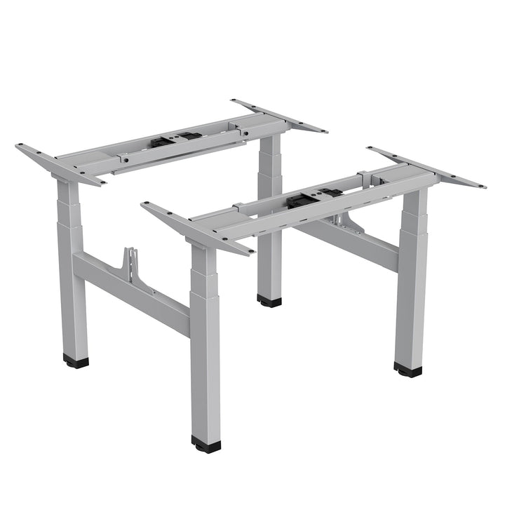 Ergo Office dvostruki električni stol s podesivom visinom, maksimalna visina 128 cm, maksimalna nosivost 125 kg x2, bez stajaće/sjedeće radne ploče (2 dijela), sivi, ER-404G