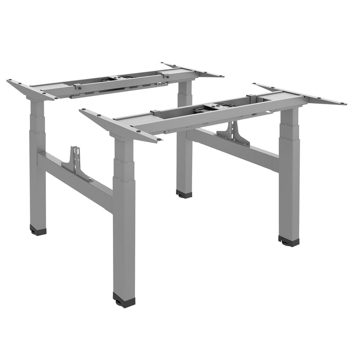 Ergo Office dvostruki električni stol s podesivom visinom, maksimalna visina 128 cm, maksimalna nosivost 125 kg x2, bez stajaće/sjedeće radne ploče (2 dijela), sivi, ER-404G