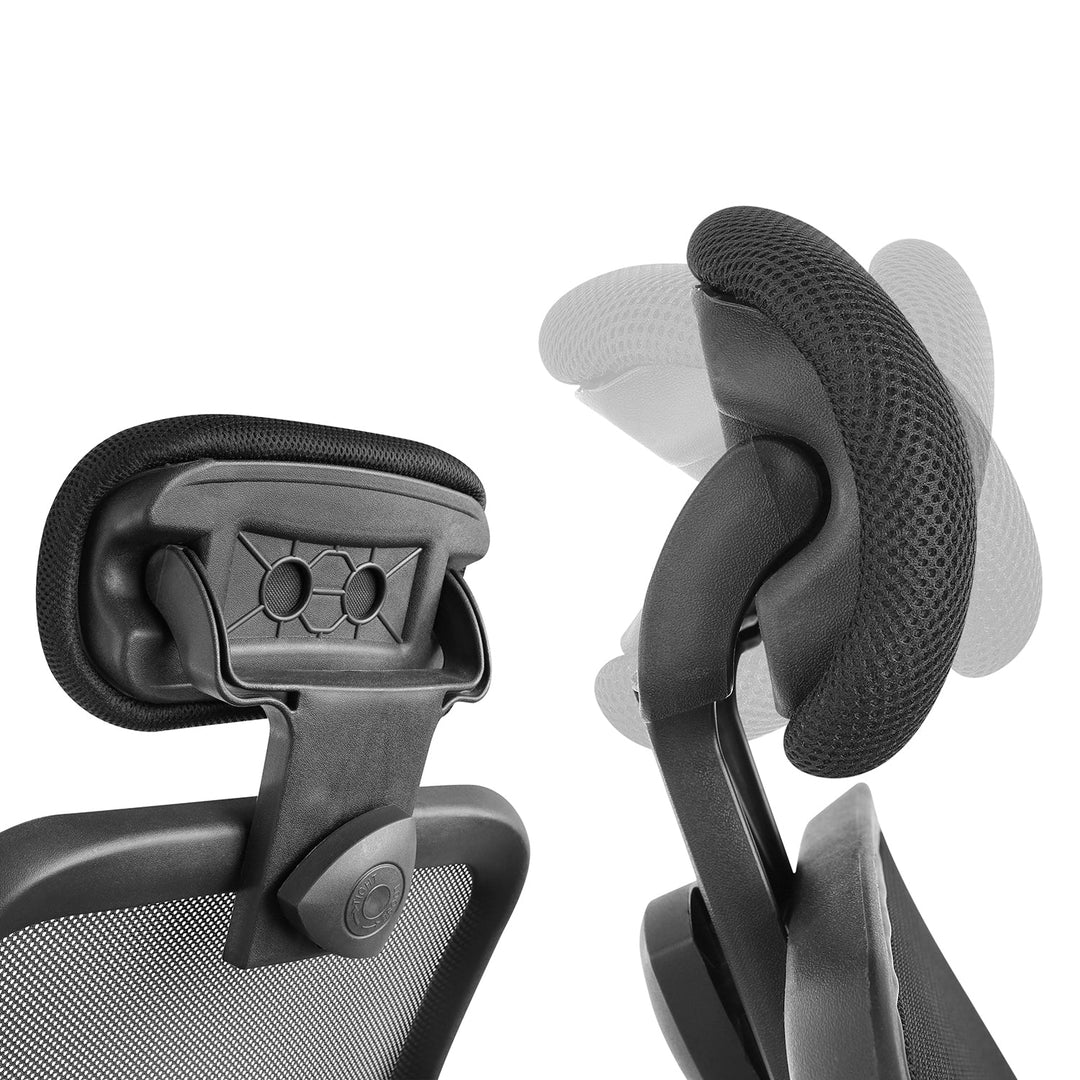 Ergonomska mrežasta uredska stolica s visokim naslonom, podesivim naslonom za glavu, max. 150 kg Ergo Office ER-413