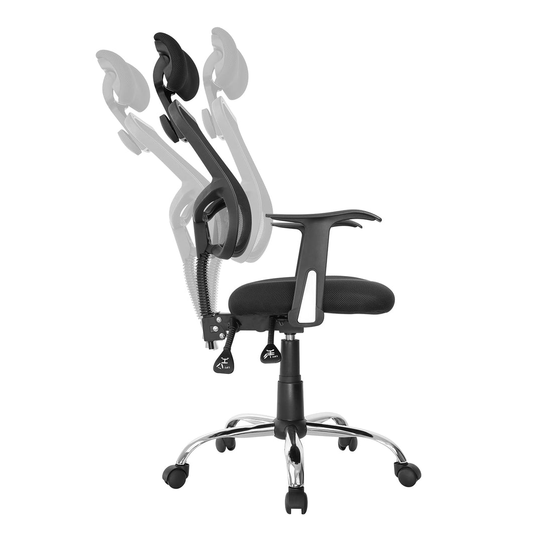 Ergonomska mrežasta uredska stolica s visokim naslonom, podesivim naslonom za glavu, max. 150 kg Ergo Office ER-413