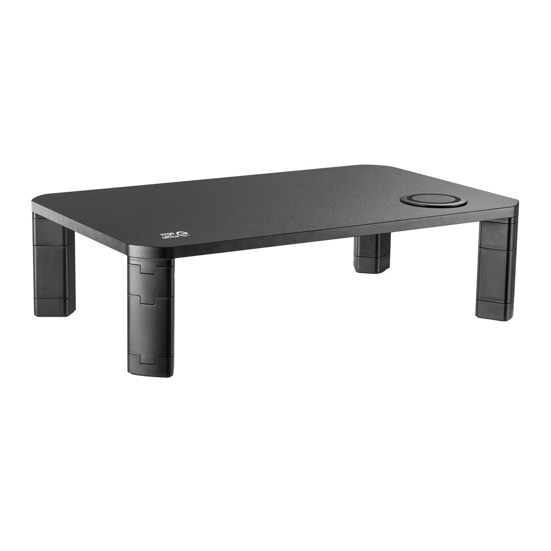 Ergo Office stalak za monitor, podesiv, s Qi bežičnim punjačem, max. 20 kg, 17–32", ER-415