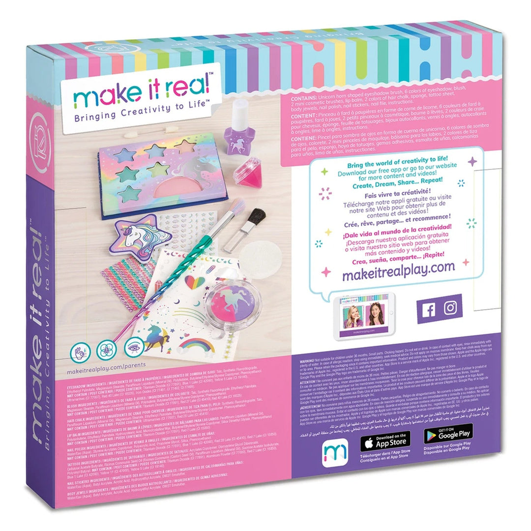 Make It Real 2461 Make It Real Unicorn Cosmetic Make Up Studio Set de abtibilde Lip Gloss Eyeshadow