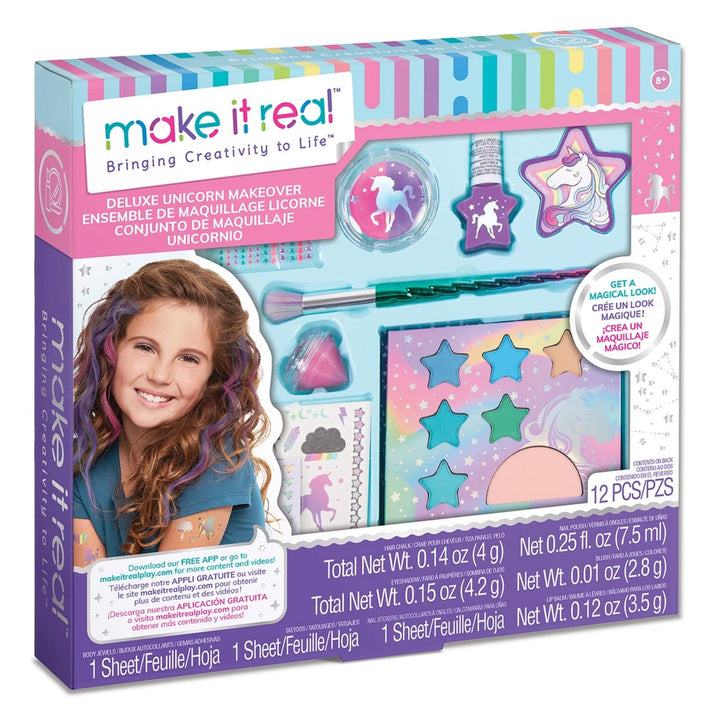 Make It Real 2461 Make It Real Unicorn Cosmetic Make Up Studio Set de abtibilde Lip Gloss Eyeshadow
