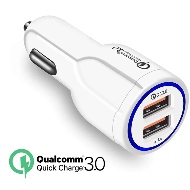Maclean Energy MCE478 W QC 3.0 punjač za automobil – bijeli Qualcomm Quick Charge QC 3.0 – 5 V/3 A, 9 V/1,8 A, 12 V/1,6 A i 5 V/3,1 A utičnica