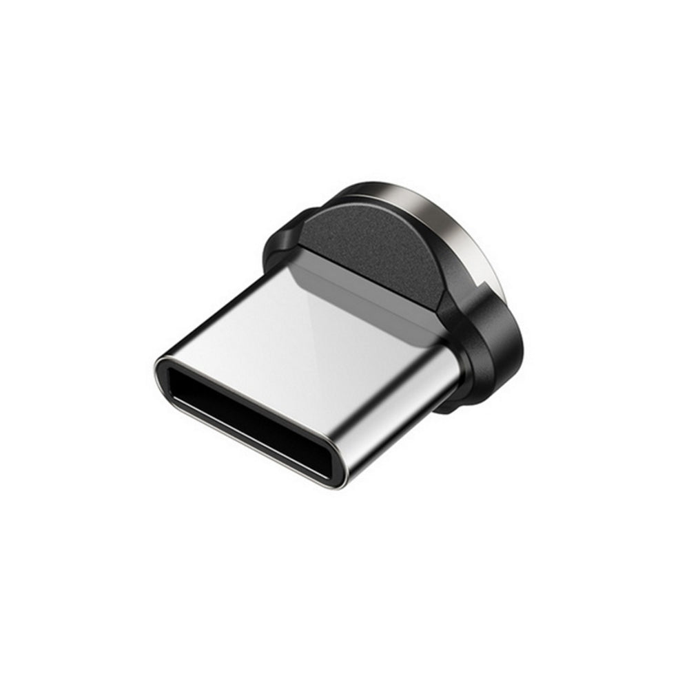 Maclean Energy MCE475 2m kutni magnetski USB C kabel u crnoj boji, podržava brzo punjenje 9V/2A, 5V/3A, najlonska pletenica