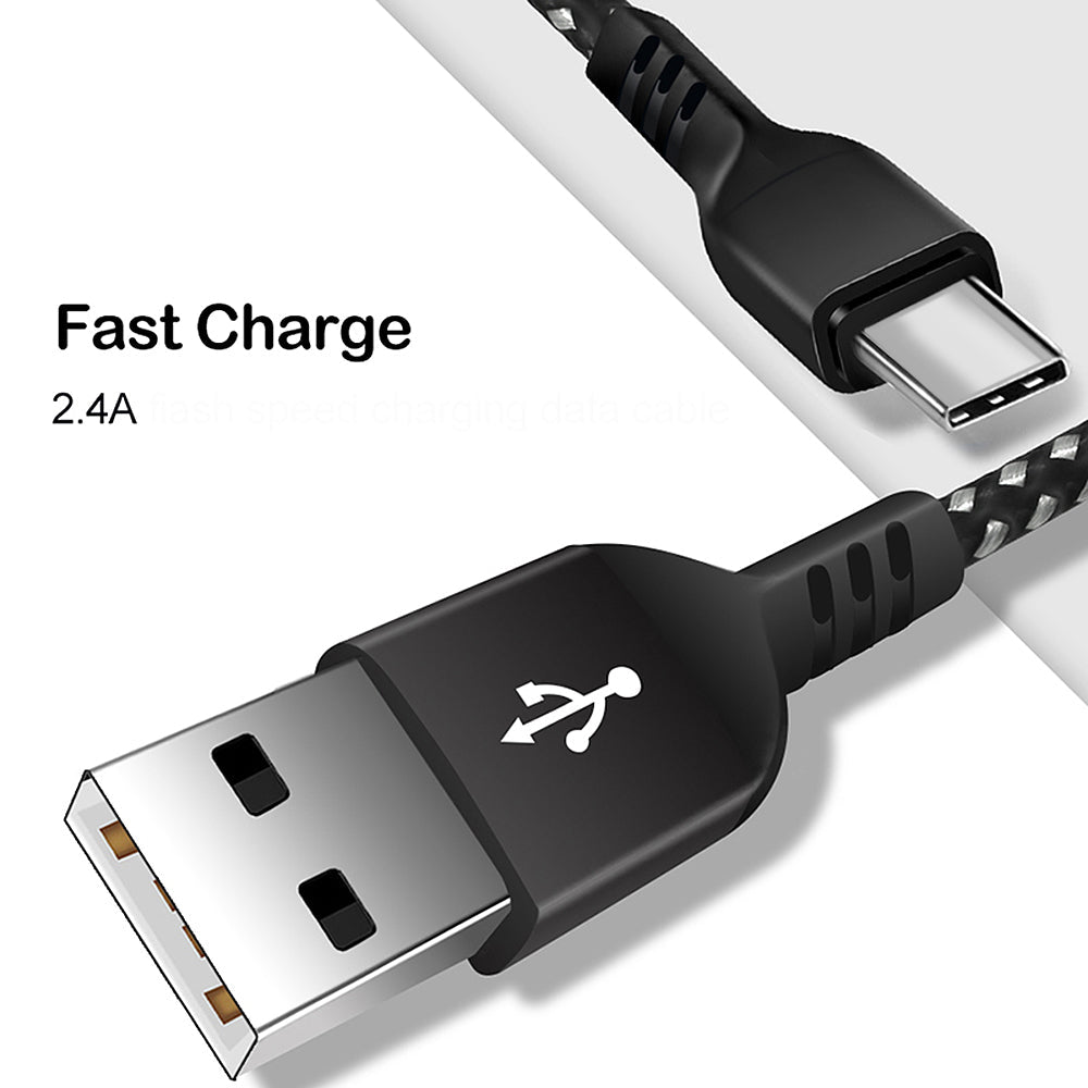 USB-C kabel s podrškom za brzo punjenje 2,4 A, Maclean Energy MCE471, crni, duljina 1 m, 5 V/2,4 A – prijenos podataka