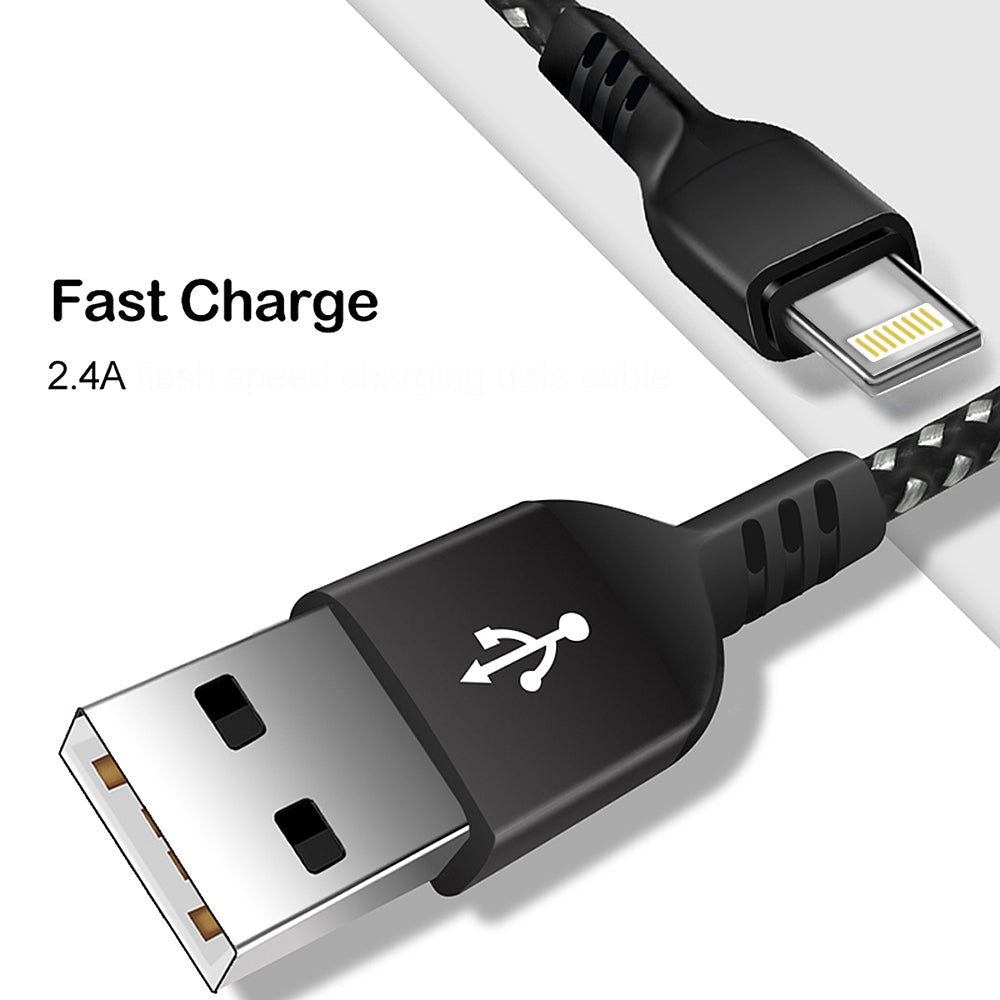 Kabel za napajanje koji podržava brzo punjenje 2,4 A, Maclean Energy MCE472, crni, duljina 1 m, 5 V/2,4 A - prijenos podataka