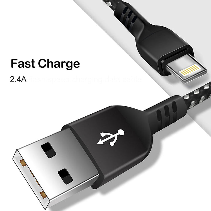 Kabel za napajanje koji podržava brzo punjenje 2,4 A, Maclean Energy MCE472, crni, duljina 1 m, 5 V/2,4 A - prijenos podataka