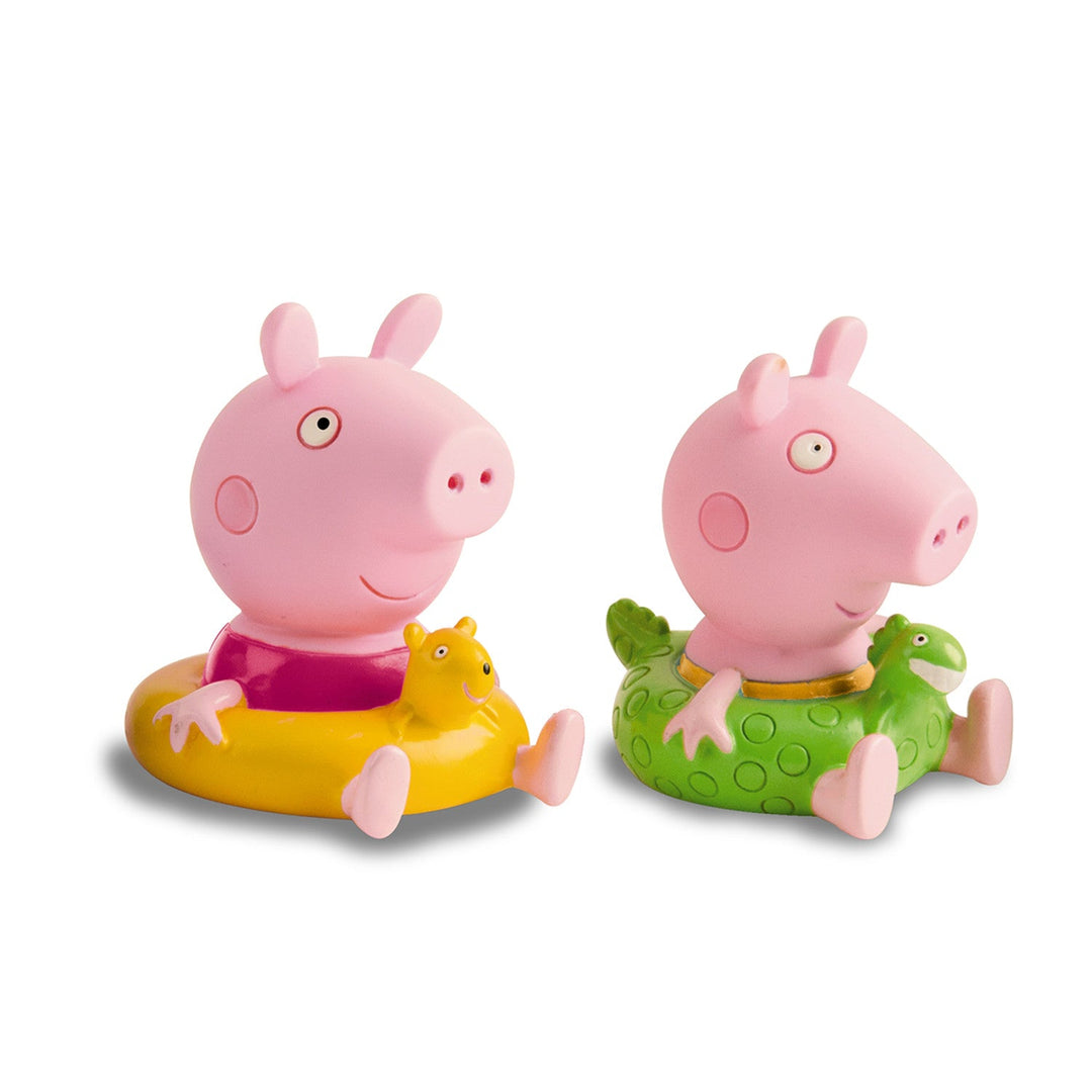 Set de baie Peppa Pig, care conține 2 figurine și plasă de depozitare