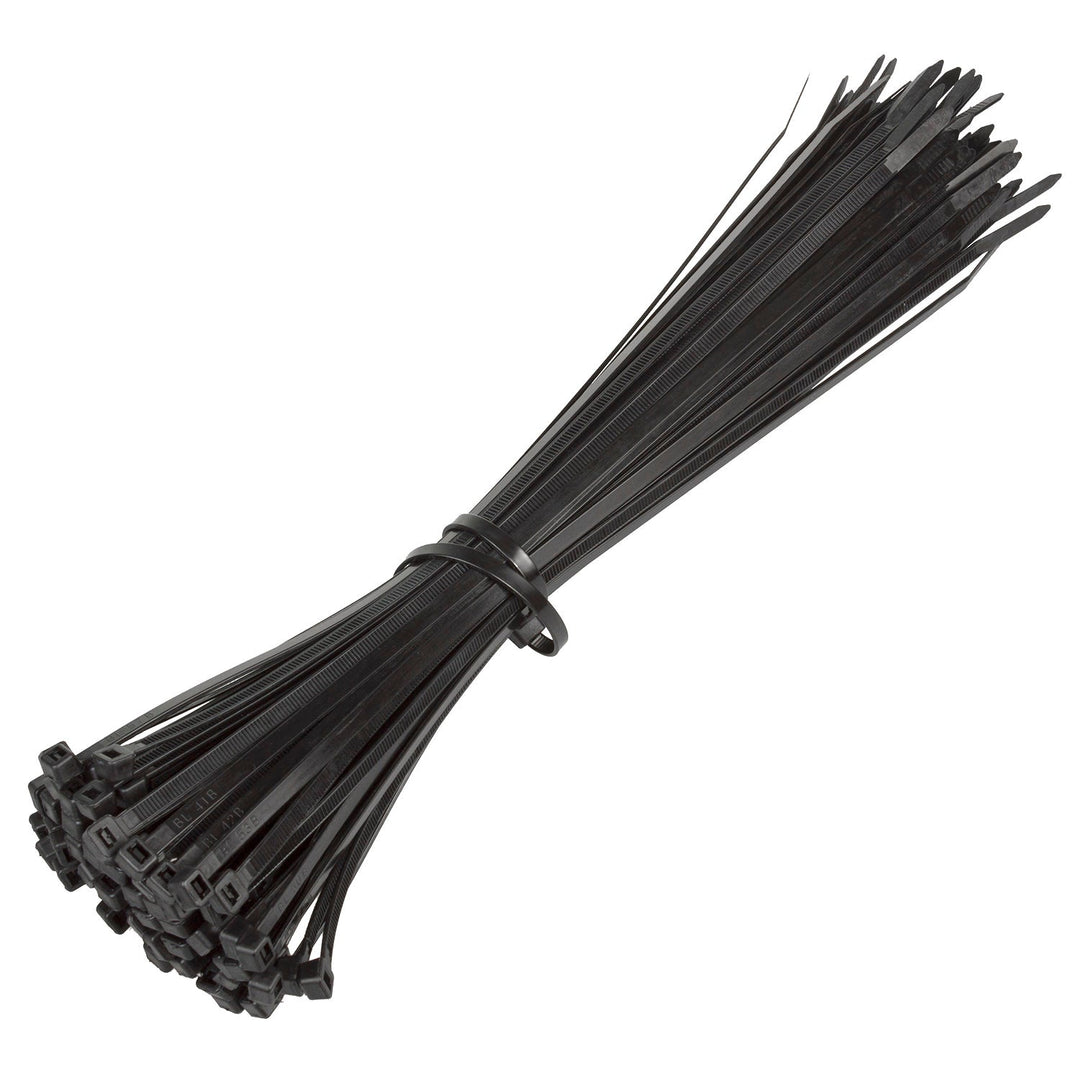Legături de cablu (100 bucăți) Maclean MCTV-463 B - negru, 3,6x250mm, rezistent la UV, temperatura de utilizare - 40 +85 grade C.