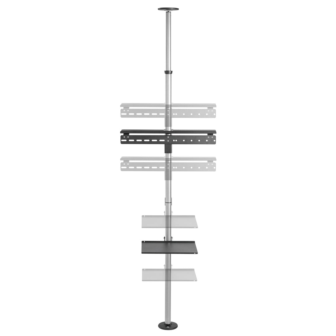 Maclean MC-791N teleskopski držač za TV, stropno-podni s policom, 37"-70", max. 30 kg